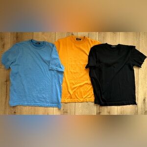 St Croix Lot of 3: Black, Blue, Walnut Jersey Short Sleeve Crew Neck Tee Mens M